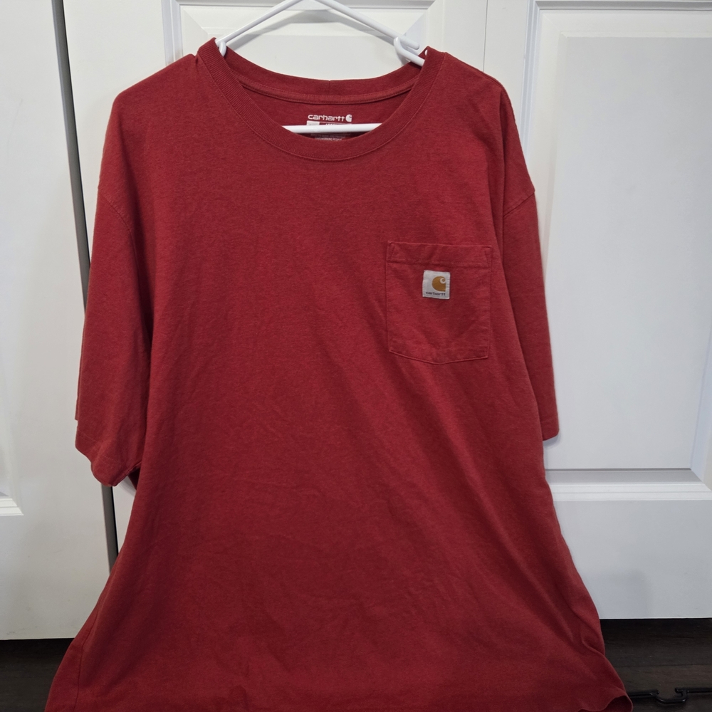 Carhartt Mens 2xl Loose Fit Short-Sleeve Pocket Tee in Red